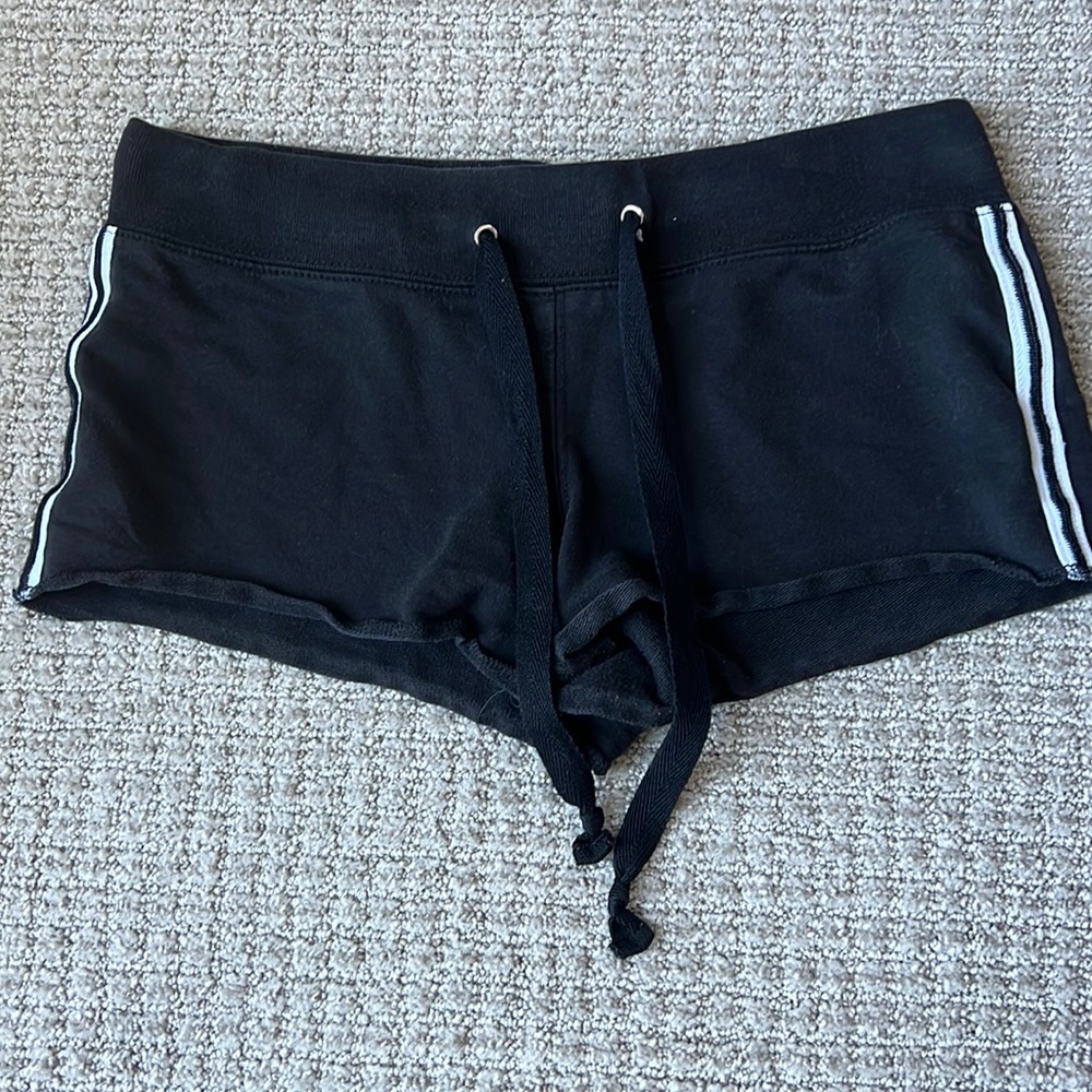 Planet Gold Black Striped Booty Shorts
